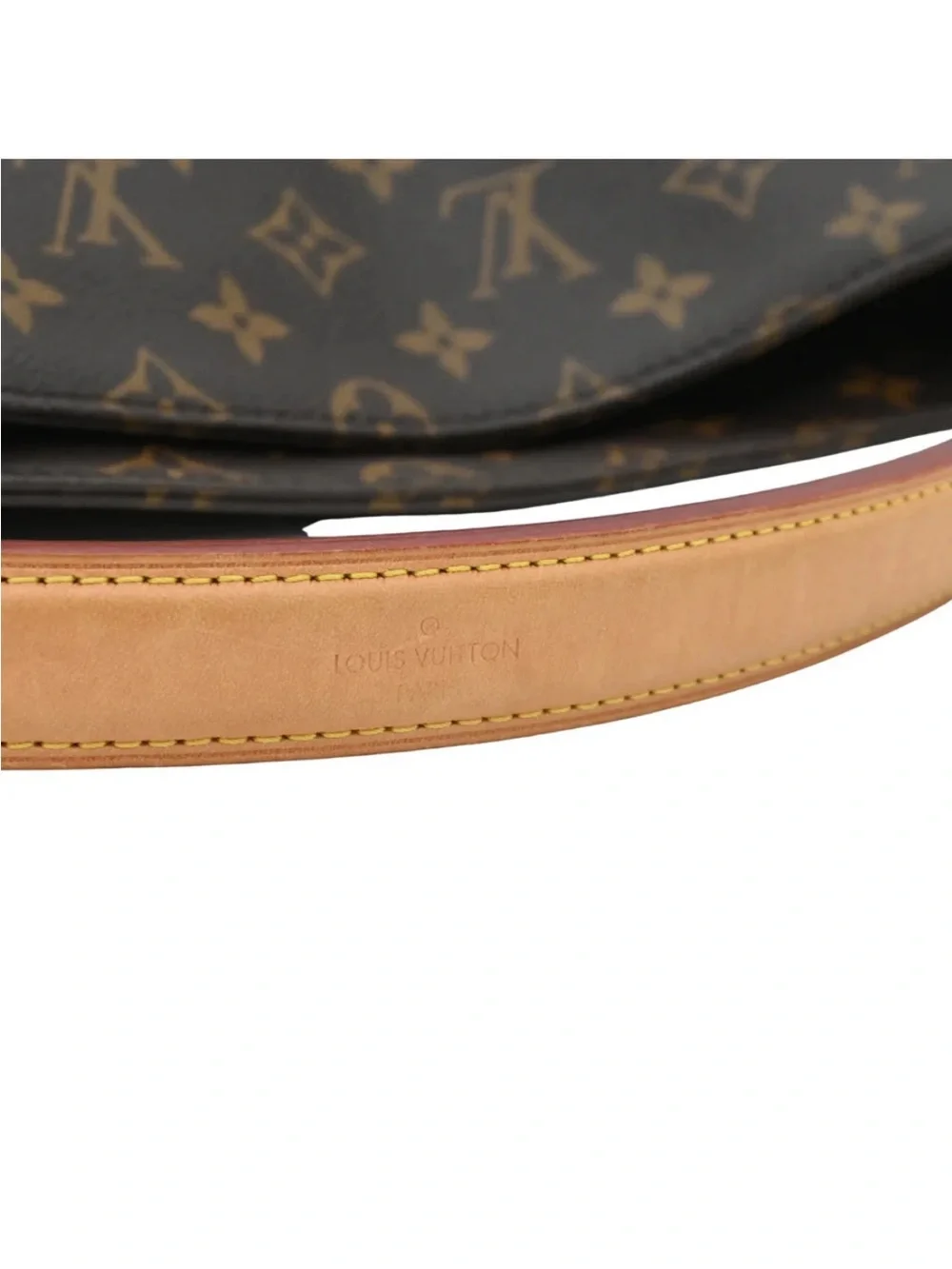 Louis Vuitton Monogram Melie Hobo Bucket Shoulder Bag with Natural Vachetta Trim